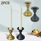 2PCS Retro Wrought Iron Home Decor Candle Base Candlestick Candle Holders Party