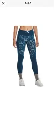 Under Armour Outrun the Cold Womens Leggings, Blue Base Layer Run Sports Siz XS