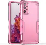 XWS Case for Samsung Galaxy A73, Samsung A73 Case Armor 2 in 1 Shock Absorption Double Layer TPU + PC Protective Shell Cover for Samsung Galaxy A73 - Pink