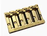 Gold Badass V ™ Bass Bridge for 5-string Fender P/Jazz Bass® BB-3345-002