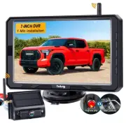 Solar Wireless Backup Camera for Truck - 1-Min Easy Install, HD 1080P Magneti...