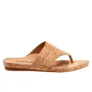 Softwalk Chandler S2306-280 Womens Brown Leather Thong Sandals Shoes 8.5