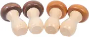 BIUDECO 4pcs Wooden Mushroom Shaped Chopstick Rests Holder for Dining Table Decor Easy to Clean and Store for Enhancing Your Table Setting