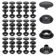 120 Pieces Metal Snap Fastener Kit, 15mm Brass Heavy Duty Snap Button Press S...