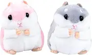 [ZAYOIZY] 2 Pack Plush Hamster Keychain Backpack Charms Stuffed Animals Keyring Pendants Handbag/Backpack Hamsters Accessory