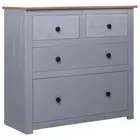 vidaXL Sideboard Grey 80x40x83 cm Pinewood Panama Range BBT