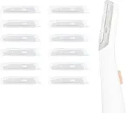 12 Pack Replacement Heads Compatible with Finishing Touch Flawless Dermaplane Glo Lighted Facial Exfoliator Protection Net Stainless Steel Heads