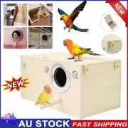 Birds Nest Breeding Box Lovebird House Wood Parakeet Budgie Cockatiel Nest AU
