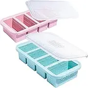 Souper Cubes 1 Cup Silicone Freezer Tray with Lid - Easy Meal Prep Container and Kitchen Storage Solution - Silicone Molds for Soup and Food Storage - Sprinkles - 2-Pack