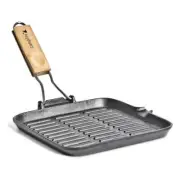 Campfire Square Folding Frypan 24cm Cooking Camping Travel Caravan Compact 1.7kg