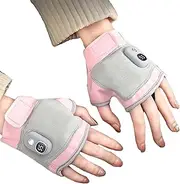 Heated Gloves for Women | Warm USB Heated Gloves Fingerless Winter Gloves,Rechargeable Hand Warmer Touchscreen Portable Writing Gloves for Outdoor