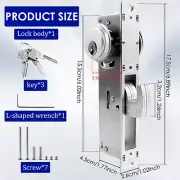 Storefront Door Lock Solid Zinc Alloy Commercial Mortise Lock Double♚