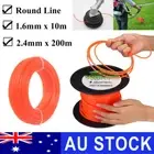 Trimmer Line 1.6mm/2.4mm Whipper Snipper Cord Brushcutter Red Nylon Mowers Wire