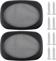 OLYCRAFT 2 Set Audio Speaker Cover Mesh 9.6x6.7 Inch Speaker Grill Cover Mesh Black Rectangle Speaker Grill with Screws for Speaker Cabinet Home Speaker Car Speaker Electrophoresis