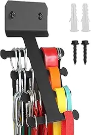 Heavy-Duty Gym Wall Organizer | Wall Mounted Gym Equipment Resistance Bands Organizer Rack - Gym Accessory Organizer for Weightlifting Belts, Fitness Bands, Elastic Bands