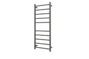 Radiant RTR430 Round Bar Heated Towel Rail - 430 x 1100mm- Gun Metal Grey - Stainless Steel - Bottom Right/Top Left Wiring