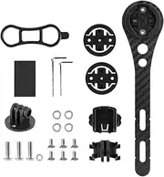 Tuxxjzm Computer Mount, Rack Expansion Bracket, Computer Stand Extender, Carbon Fiber Extender, Lightweight, Multifunctional Extender for Improved Driving Experience