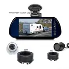 7"Car Monitor Suction Cup 2x Backup Reversing Camera Night Vision 12-24v Caravan