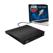 External Slim USB 3.0 CD/DVD ROM +/-RW Drive Burner Writer Reader Player Laptop