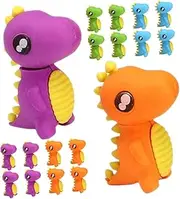 COMPUKAS 50Pcs Fun Dinosaur Shaped Erasers Portable Decorative Tiny Erasers for Classroom Creative Projects