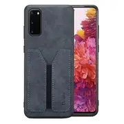 Denior For Samsung Galaxy S20 FE Leather Case with Elastic Wallet Card Holder Slot Pocket Cover - Grey