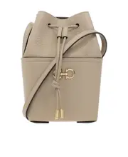 Logo bucket shoulder bag One size Nude