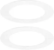 uxcell 2-Pack Goof Rings for 2 Inch Recessed Lights, 2" ID 3" OD Durable Steel Trim Ring Flush Mount White Can Light Trim Ring Cover for Ceiling Can Downlights