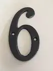 Number 6 Cast Iron Rustic House Number 11cm