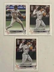 2022 Topps Jeremy Pena Rookie Lot x1 Base UK x2 Debut Astros