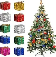 Ciieeo 24pcs Mini Christmas Decorations Boxes Decorations for Christmas Tree Christmas Mini Pendant Christmas Ornament Mini Christmas Tree Decorations Small Bag Charm
