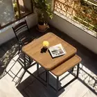 Large Small Coffee Table Square Wooden Nesting Side End Table Furniture Tray Top