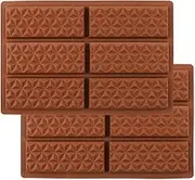 Weforu 2 Pcs Chocolate Molds Silicone Deep, Candy Bar Molds Silicone Shapes,Chocolate Bar Mold for Baking, Candy, Chocolate Snacks(Pyramid Set)