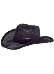 Western Black Hessian Adults Cowboy Hat