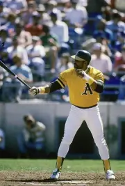 Outfielder Reggie Jackson Oakland Athletics stands at the plat- 1973 Old Photo
