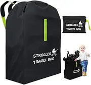 Mineup Stroller Travel Bag, Portable Pram Bag for Airplane, Waterproof Gate Check Bags for Travel and Storage of Baby Strollers with Shoulder Straps, Large Black, Essentials Gifts, Black