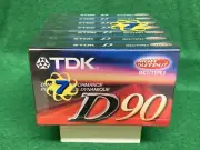 Case of 7 New Sealed Vintage TDK D-90 IECI/Type I High Output Cassette Tapes