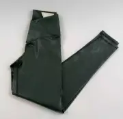 Offline By Aerie Women High Rise Fux Leather Leggings Green XS NWT