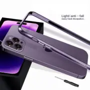 For iPhone 14 13 Pro Max Slim Metal Frame Metal Frame Bumper Cover Case