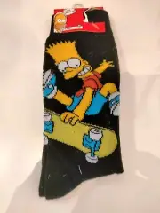BART SIMPSON SOCKS, 2 Pairs. Shoe Size 6-12