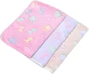 BESPORTBLE 3pcs Bed Blanket Dog Throw Blanket Cat Blanket Dog Sofa Blanket Guinea Pig Blankets Pet Sleeping Pad Winter Blanket Sleeping Mat Seat Cushion Pets Warm Cage Blanket Puppy Flannel