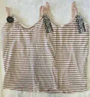 2xBonds Maternity Feeding Cami Singlet Size M Bumps Bundle Pink Stripe BNWT