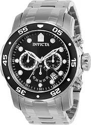 [Invicta] Men's Pro Diver Collection Chronograph Watch, Silver/Black, 48mm, Diver,Quartz Movement