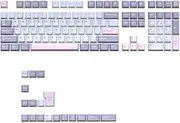 Mechkeeb Macarons Theme Keycaps 126 Keys Top Print Cherry Profile PBT Dye Sub Keycaps Cool Custom Key Caps for MX Mechanical Keyboards (Inside Blue)