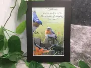 New Handmade 5x7 (Matted 4x6) Inspirational Scripture Songbirds Free Ship 571