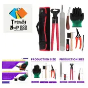 8Pcs Professional Farrier Tools Value Kit with Roll Pack, Horses Hoof Trimmer...