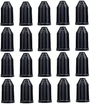 Yakamoz 20PCS Universal Caster Socket Sleeve Round Inserts, 7/16" Inside Chair Plastic Caster Wheel Stem Insert(1 Inch Wheel,Black)