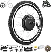 [Voilamart] 26" Ebike Conversion Kit 48V 1500W Powerful Electric Bike Hub Motor Wheel Kit with Intelligent Controller and PAS System, Restricted to 750W as Road Legal eBike Kit