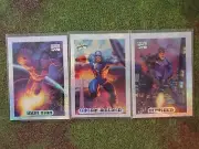 1994 Marvel Masterpieces Lot 1,5,6 Iron Man Daredevil Captain America