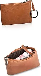 [WOFASHPURET] Luxury Leather Clutch Bag Wallet Crossbody Bag for Women Multi-function Organizer Key Ring Pouch Brown
