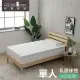 【House door 好適家居】天絲®TENCEL®舒柔表布 4cm厚Q彈乳膠床墊(單人3尺)